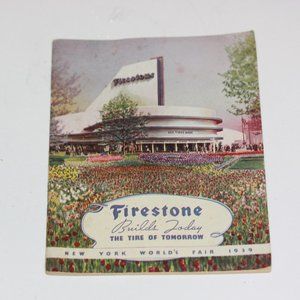 1939 NEW YORK WORLDS FAIR FIRESTONE BROCHURE TRYLON PERISPHERE Good Condition